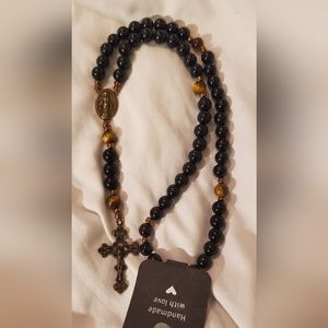SOLD* On other App Elastic Crystal Beaded Rosary